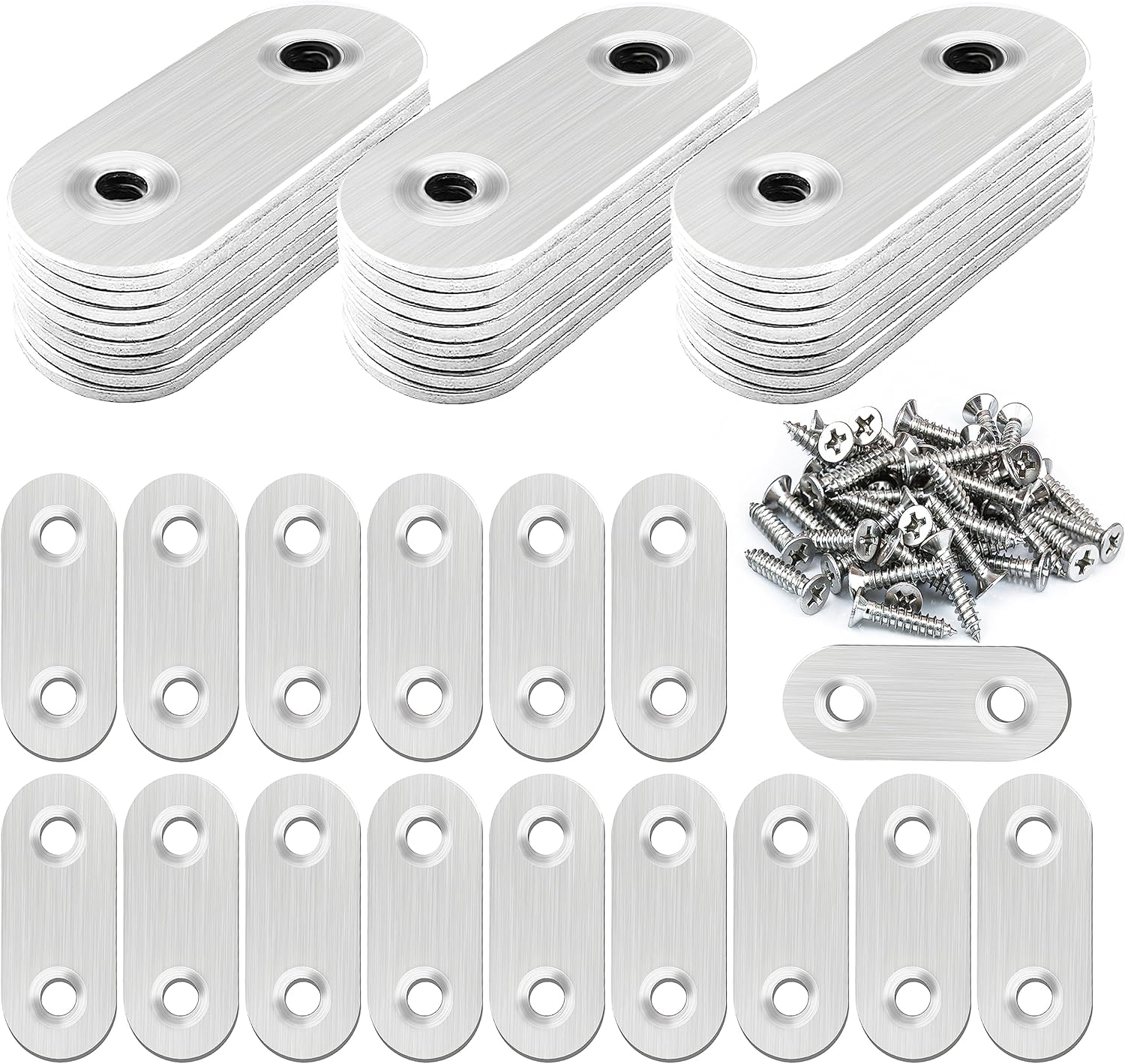 Sturdy Stainless Straight Bracket Set for Furniture Repair